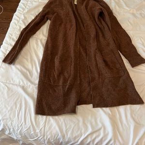 NWT, Madewell long brown cardigan, XS